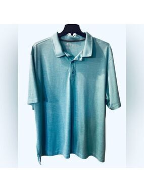 Reebok Golf Men’s Polo Shirt Blue Green Casual Short Sleeve Size:  3XLT